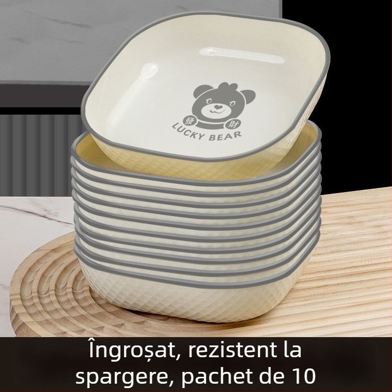 Farfurie de gustare din plastic de înaltă calitate pentru uz casnic; platou creativ pentru fructe și legume; farfurie de masă cu bază pentru eliminarea oaselor