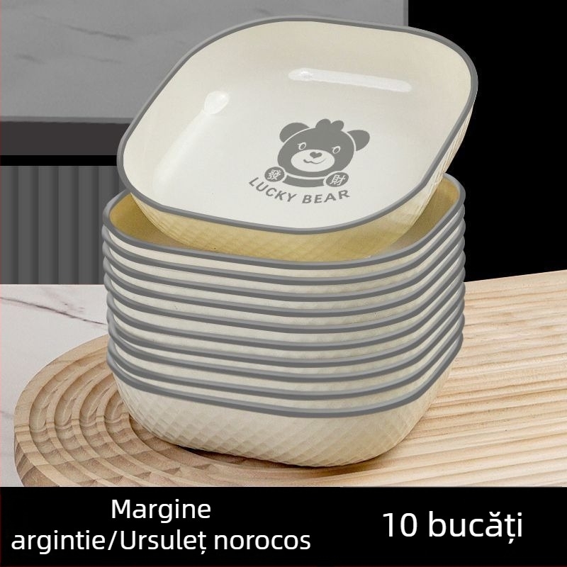 Farfurie de gustare din plastic de înaltă calitate pentru uz casnic; platou creativ pentru fructe și legume; farfurie de masă cu bază pentru eliminarea oaselor