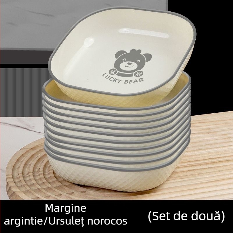Farfurie de gustare din plastic de înaltă calitate pentru uz casnic; platou creativ pentru fructe și legume; farfurie de masă cu bază pentru eliminarea oaselor