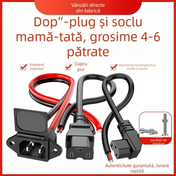 Port de încărcare pentru vehicul electric, interfață baterie litiu, cablu de alimentare, conectori masculin și feminin, adaptor de încărcare baterie