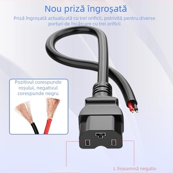 Port de încărcare pentru vehicul electric, interfață baterie litiu, cablu de alimentare, conectori masculin și feminin, adaptor de încărcare baterie