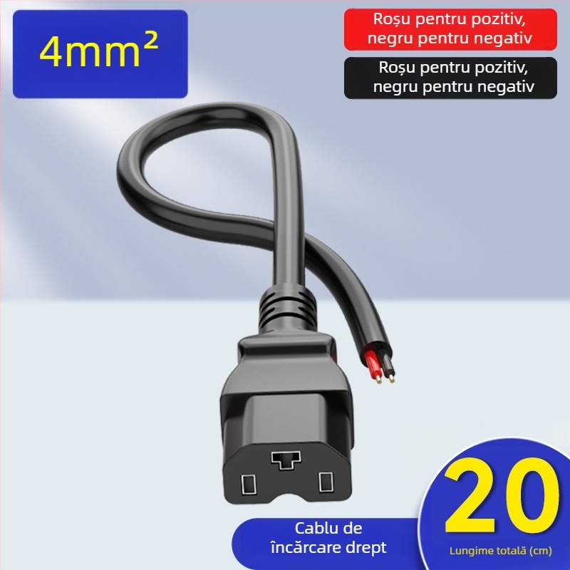 Port de încărcare pentru vehicul electric, interfață baterie litiu, cablu de alimentare, conectori masculin și feminin, adaptor de încărcare baterie