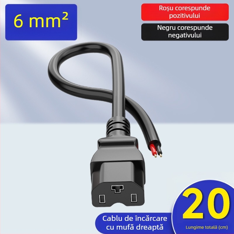 Port de încărcare pentru vehicul electric, interfață baterie litiu, cablu de alimentare, conectori masculin și feminin, adaptor de încărcare baterie