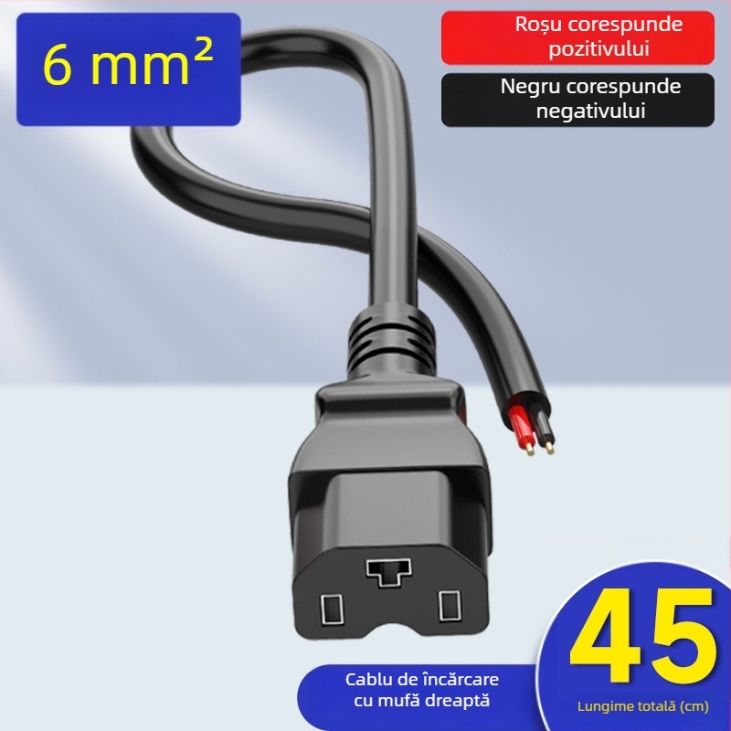 Port de încărcare pentru vehicul electric, interfață baterie litiu, cablu de alimentare, conectori masculin și feminin, adaptor de încărcare baterie