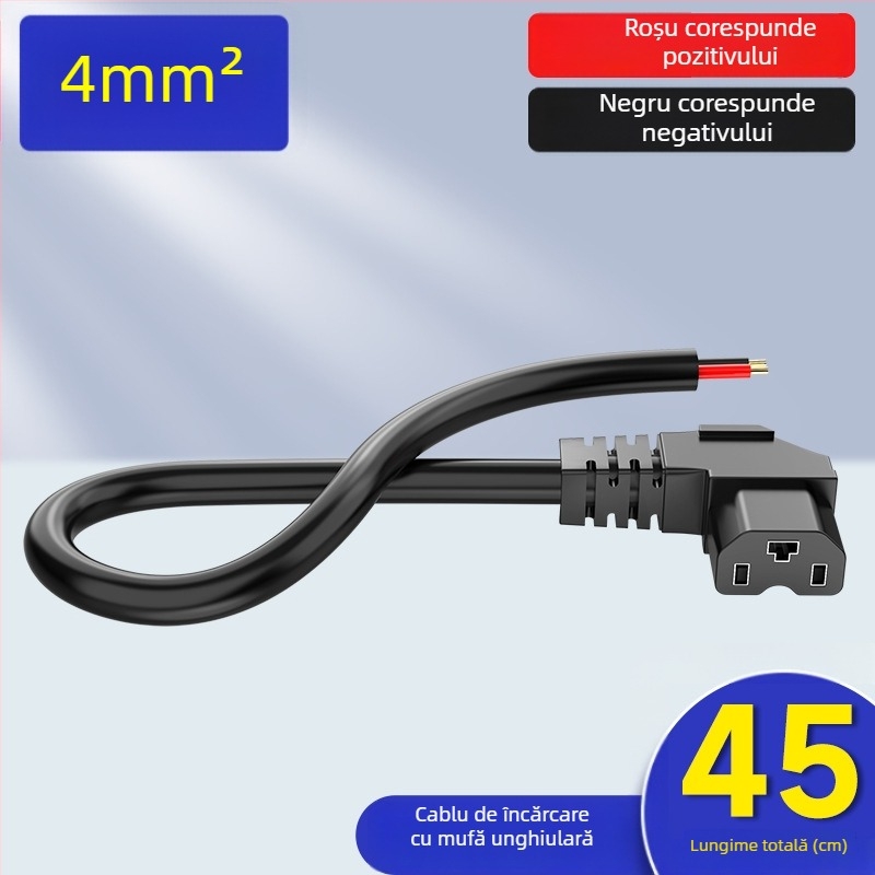 Port de încărcare pentru vehicul electric, interfață baterie litiu, cablu de alimentare, conectori masculin și feminin, adaptor de încărcare baterie