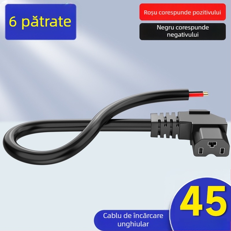 Port de încărcare pentru vehicul electric, interfață baterie litiu, cablu de alimentare, conectori masculin și feminin, adaptor de încărcare baterie