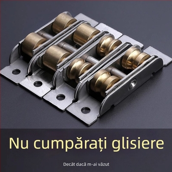 Roata inferioară mică pentru uși glisante și șine de geam, aliaj de aluminiu
