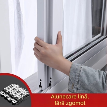 Roata inferioară mică pentru uși glisante și șine de geam, aliaj de aluminiu