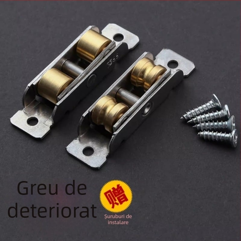 Roata inferioară mică pentru uși glisante și șine de geam, aliaj de aluminiu