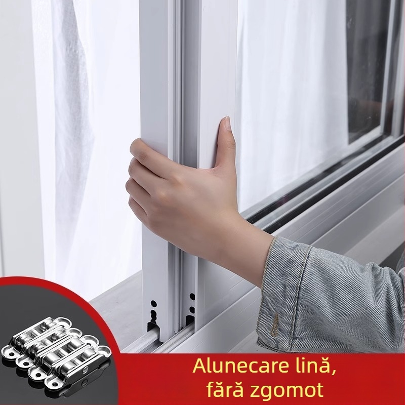 Roata inferioară mică pentru uși glisante și șine de geam, aliaj de aluminiu