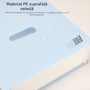 Organizator de fișiere A4 pe birou, vertical, cu deschidere înclinată, dosar acordeon cu mai multe straturi pentru elevi