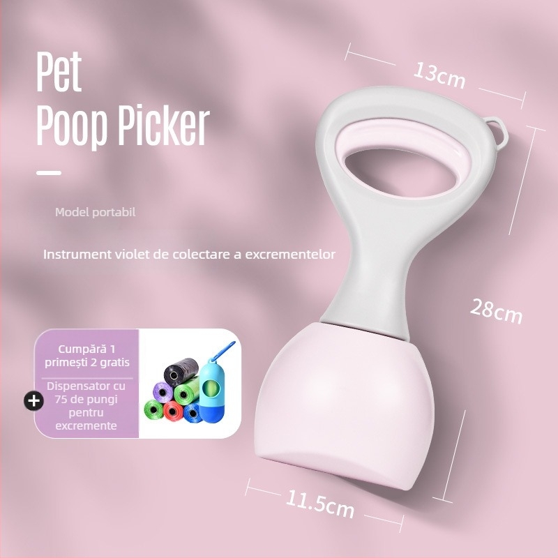 Colector de fecale pentru câini – instrument portabil pentru plimbări