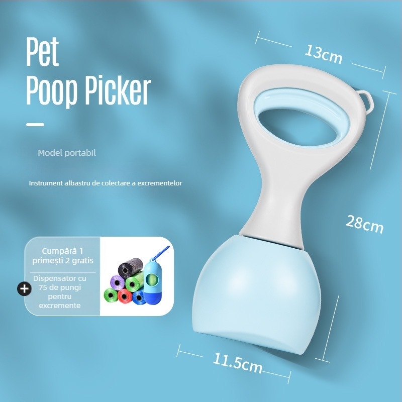 Colector de fecale pentru câini – instrument portabil pentru plimbări