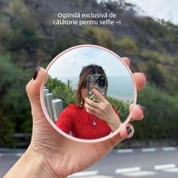 Oglindă convexă rotundă, portabilă, pentru călătorii și fotografii