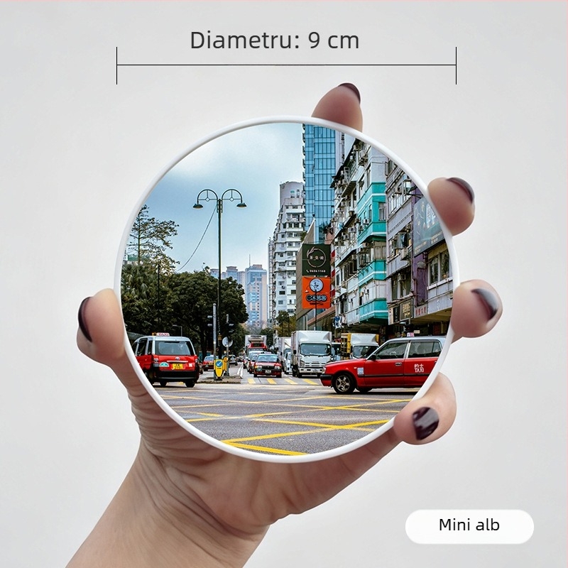 Oglindă convexă rotundă, portabilă, pentru călătorii și fotografii