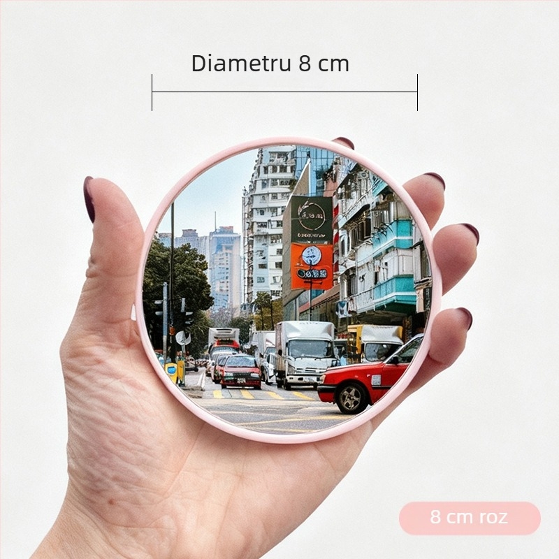 Oglindă convexă rotundă, portabilă, pentru călătorii și fotografii