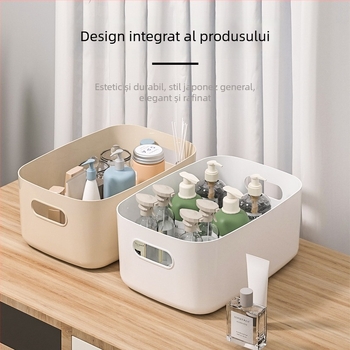 Cutie de depozitare pentru birou din ABS, pentru cosmetice, gustări și obiecte mici – deschidere superioară, design modern minimalist