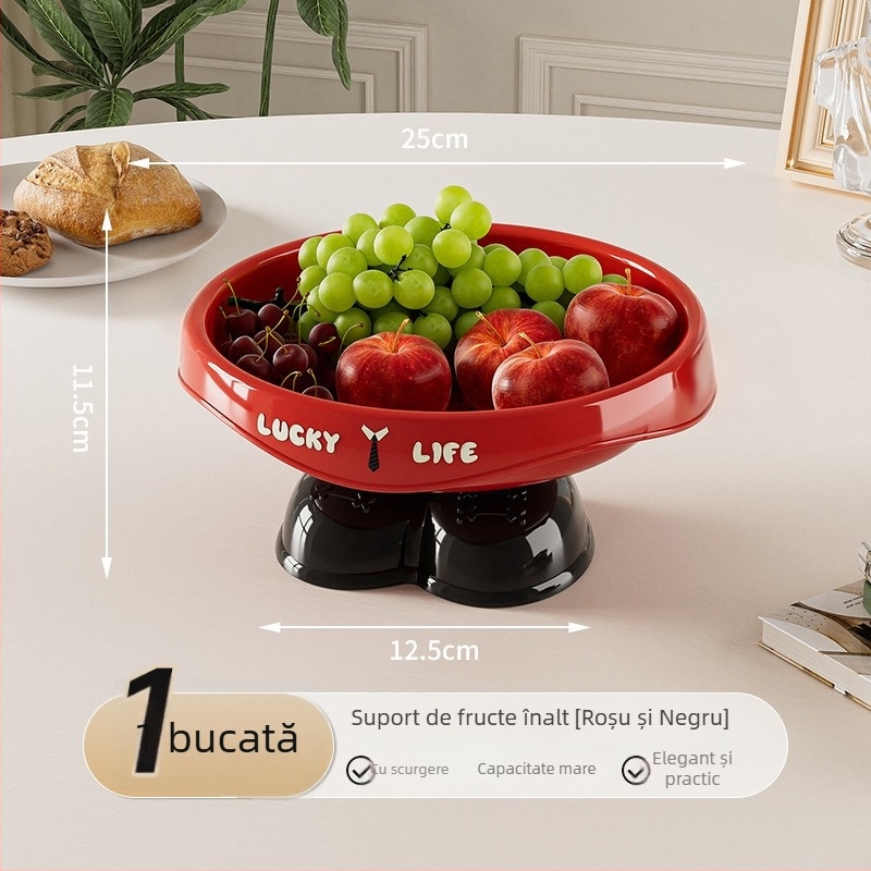 Tava de fructe pentru living – design nou, stil lux ușor pentru masă de cafea, farfurie de fructe de înaltă calitate, potrivită pentru bomboane și fructe uscate