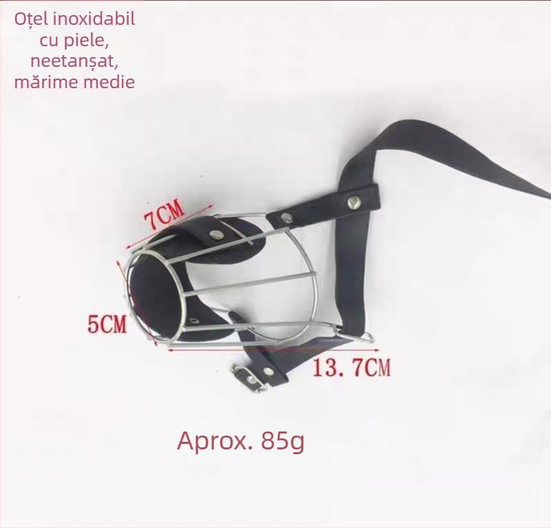 Muzzle din oțel inoxidabil pentru German Shepherd – Prevenire mușcături, lătrături și mestecat – Potrivit pentru câini de toate mărimile