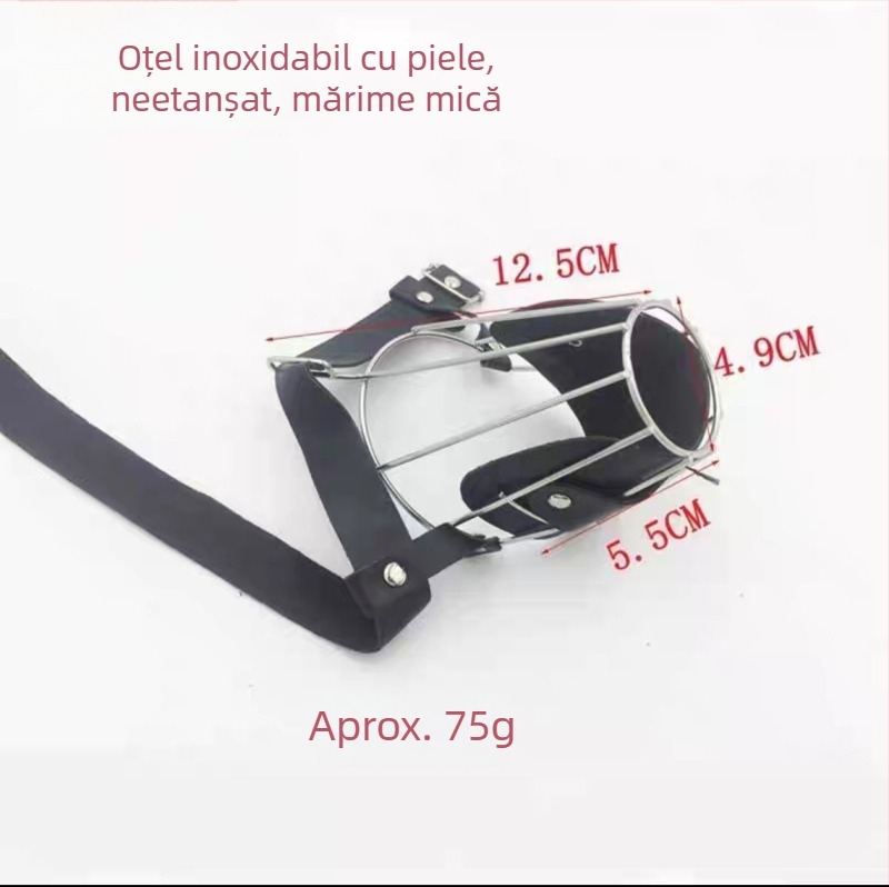 Muzzle din oțel inoxidabil pentru German Shepherd – Prevenire mușcături, lătrături și mestecat – Potrivit pentru câini de toate mărimile