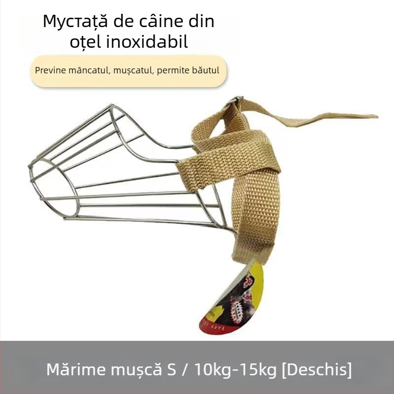 Muzzle din oțel inoxidabil pentru German Shepherd – Prevenire mușcături, lătrături și mestecat – Potrivit pentru câini de toate mărimile