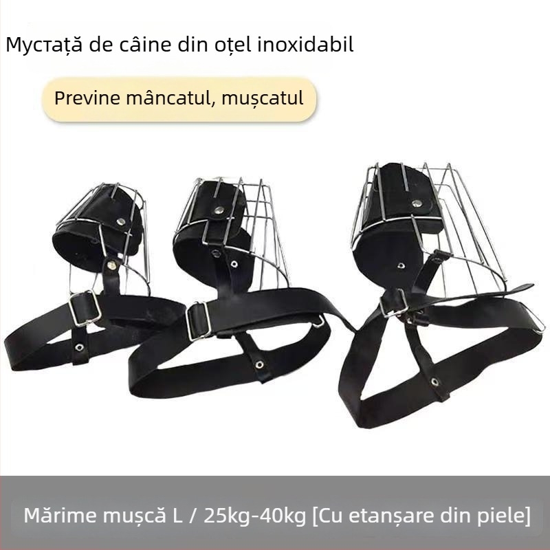 Muzzle din oțel inoxidabil pentru German Shepherd – Prevenire mușcături, lătrături și mestecat – Potrivit pentru câini de toate mărimile