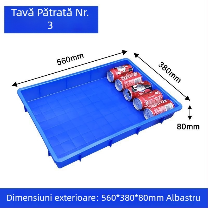 Tavă din plastic și cutie de depozitare, cutie dreptunghiulară din plastic