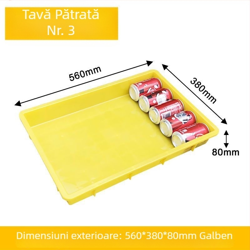 Tavă din plastic și cutie de depozitare, cutie dreptunghiulară din plastic