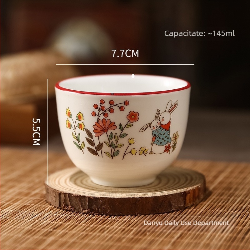 Ceșuță de ceai din porțelan pentru uz casnic, ceașcă mică în stil Gongfu chinezesc