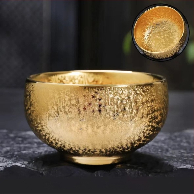 Ceașcă aurită cu motif frunză; Ceașcă de ceai placată cu aur; Ceașcă ceramică de degustare; Ceașcă de cristal cu diamant; Set de ceai cu o singură ceașcă