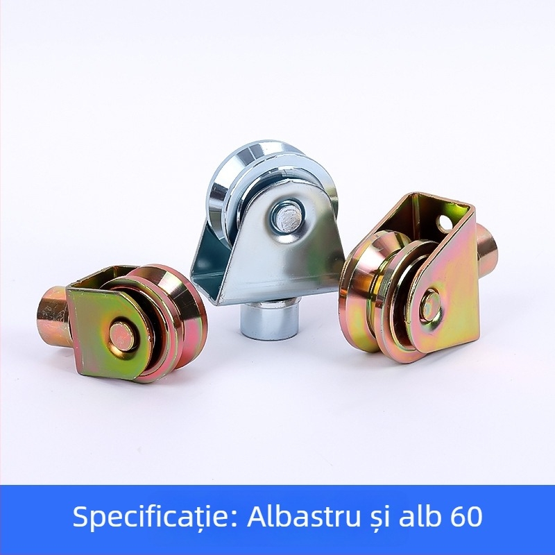 Roți universale pentru șinele de tracțiune ale ușilor glisante, role ghidare cablu din oțel, roți din unghi de fier, role pentru uși glisante