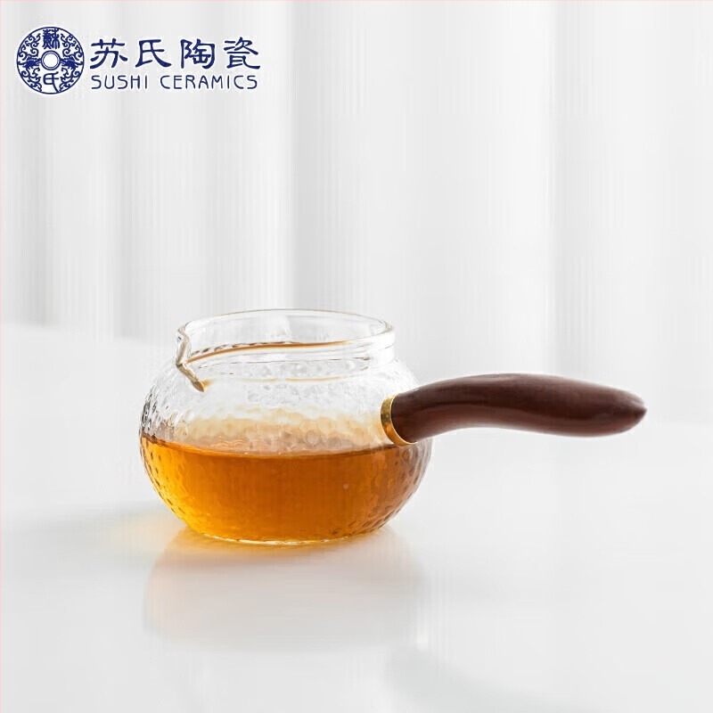 Ceainic din sticlă borosilicată, cu filtru din oțel inoxidabil, stil japonez, sticlă groasă, pentru ceaiuri de flori