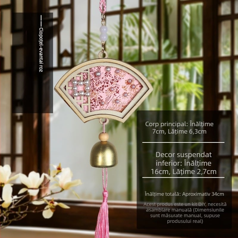 Kit DIY pentru pandantiv cu perle și brocart – decor în stil chinezesc nou, cadou