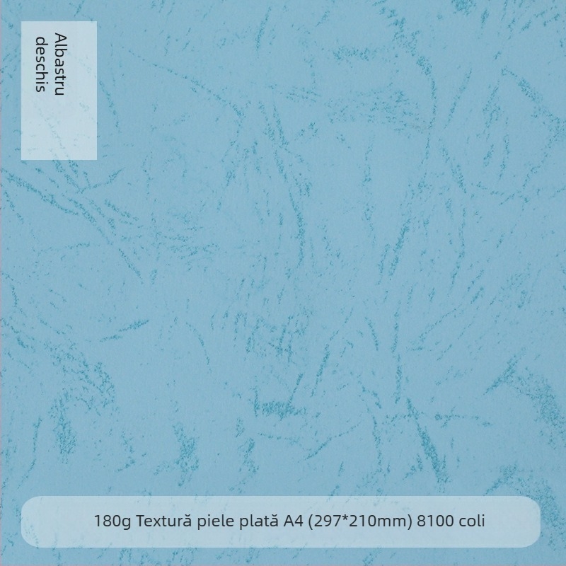 Hârtie de legare A4, 180 g, textură piele plată, pentru coperți de documente, 210 x 297 mm