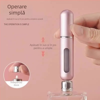 Flacon de parfum cu umplere la bază, spray portabil, 5 ml