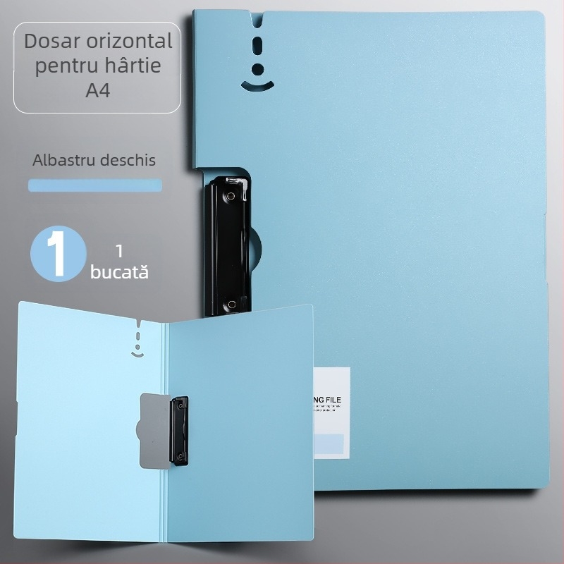 Dosar de documente din plastic cu clemă, A4, pentru studenți, lucrări de examen și contracte