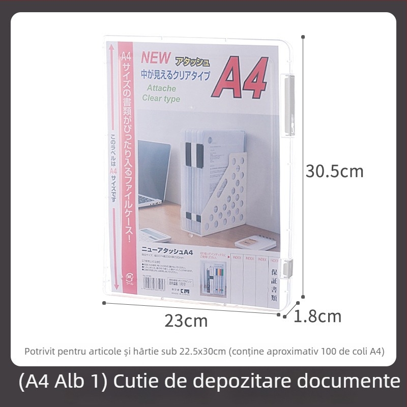 Casetă pentru fișiere A4, organizator de birou pentru chitanțe A5, dosar pentru documente și certificate, cutie de depozitare