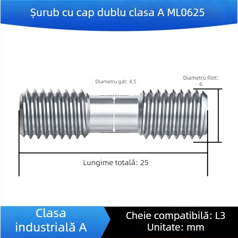 Șuruburi de înaltă rezistență clasa 12.9, șuruburi cu capete duble, șuruburi, știfturi, placă de presiune pentru matriță, M12–M36