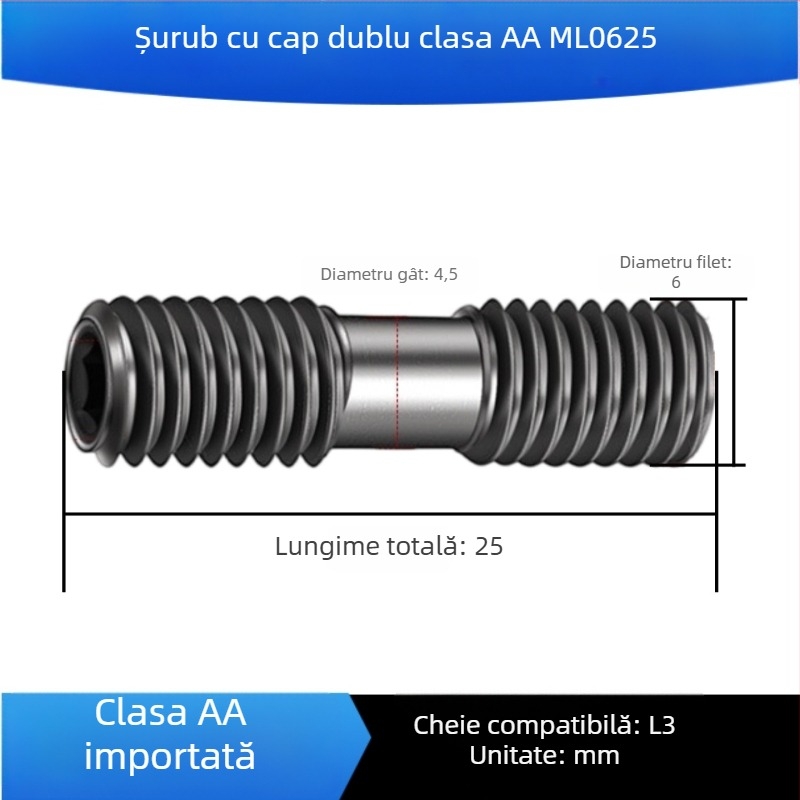 Șuruburi de înaltă rezistență clasa 12.9, șuruburi cu capete duble, șuruburi, știfturi, placă de presiune pentru matriță, M12–M36