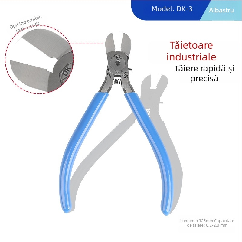 Modelul 170 — Clește diagonale mini de 5 inch pentru DIY Electronice, oțel crom-vanadiu, pentru tăierea materialelor moi (cablu, plastic, plasă metalică)