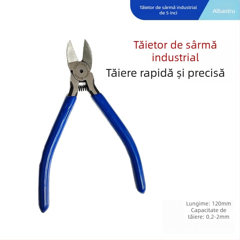 Modelul 170 — Clește diagonale mini de 5 inch pentru DIY Electronice, oțel crom-vanadiu, pentru tăierea materialelor moi (cablu, plastic, plasă metalică)