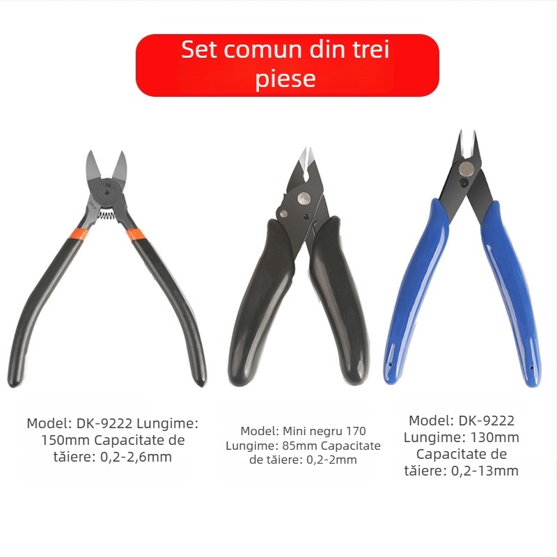 Modelul 170 — Clește diagonale mini de 5 inch pentru DIY Electronice, oțel crom-vanadiu, pentru tăierea materialelor moi (cablu, plastic, plasă metalică)