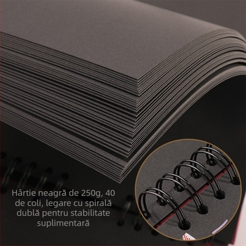 Album foto DIY cu spirală, design creativ cu funda, scrapbook adeziv pentru felicitări, 40 de pagini interioare