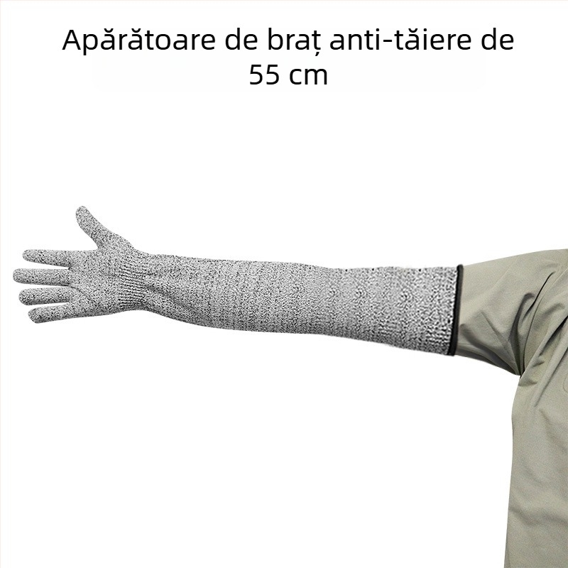 Manșete extinse rezistente la tăieturi, HPPE nivel 5, protecție a antebrațului împotriva zgârieturilor, anti-mușcături, anti-perforație, mănuși de protecție pentru șantier