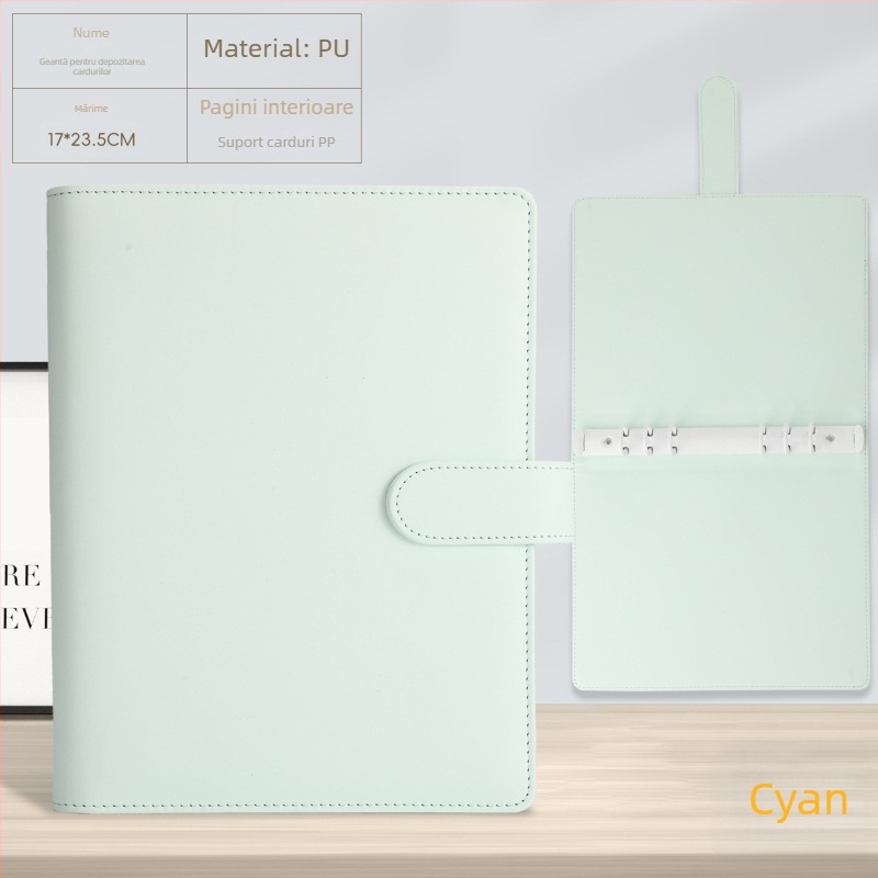 Album foto A5 Macaron cu pagini detașabile, 3 inch, grilă cu patru casete pentru fotografii Polaroid, spațiu de stocare personalizabil pentru carduri de fan