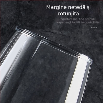 Set de pahare din cristal pentru vin roșu cu decantor, pahare înalte și pahare mici