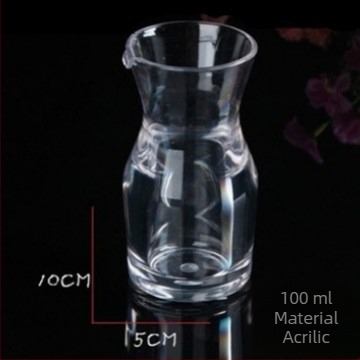 Decantor din acril cu design cu două săbii, capacitate 401–500 ml, transparent, rezistent la cădere, pentru baruri și restaurante