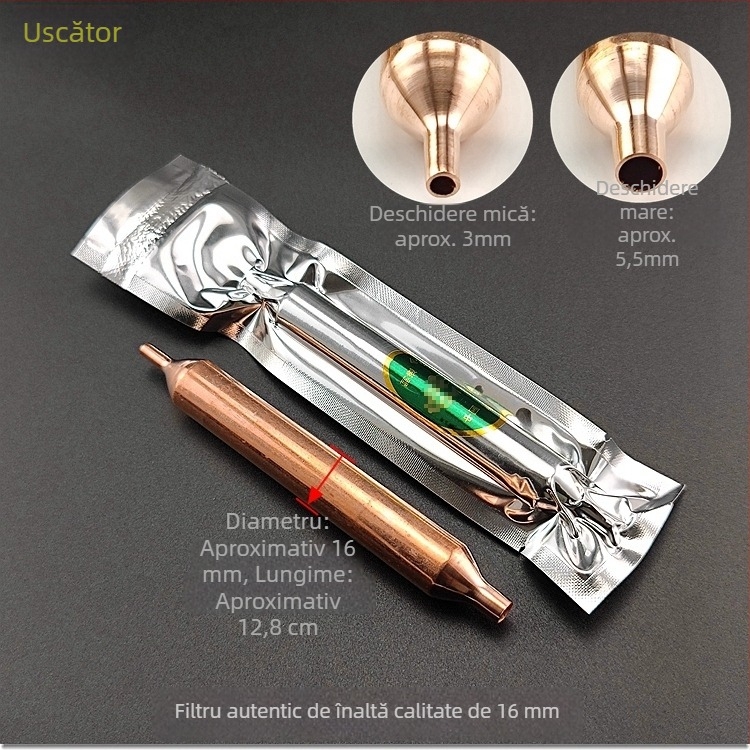 Filtru de uscare pentru frigider și congelator, compatibil cu 600A/R290A, cap cu port simplu/dublu, absorbție universală a apei și eliminarea blocajelor de gheață