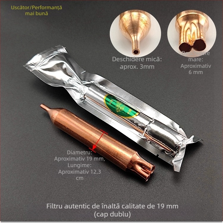 Filtru de uscare pentru frigider și congelator, compatibil cu 600A/R290A, cap cu port simplu/dublu, absorbție universală a apei și eliminarea blocajelor de gheață