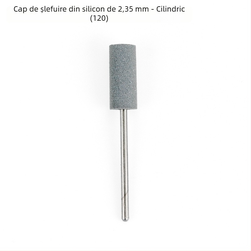 Cap de șlefuit din silicon pentru sculptură și lustruire în jad, jadit și agat, cap rotund, ax de 2.35 mm